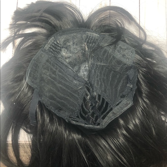 Darkest Brown Black Wavy Bob Wig with Bangs - New, Never Worn - Picture 4 of 5